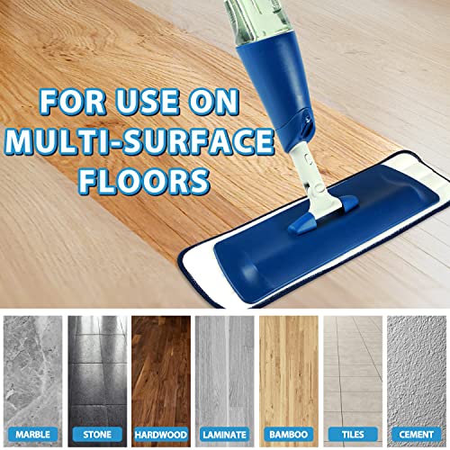 MR. SCRUB 6 Pack Microfiber Cleaning Pads for Bona Mop, Safe for Hardwood and Hard-Surface Floors, Reusable Microfiber Mop Pads for 18 Inch Mop, No Residue, Super-Absorbent, Over 500 Machine Washes